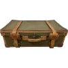Pamono Vintage Naval Suitcase in Leather, 1930s> Trunks Crates & Baskets