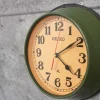 Online Pamono Vintage Navy Green Wall Clock from Seiko, 1990s