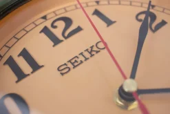 Online Pamono Vintage Navy Green Wall Clock from Seiko, 1990s