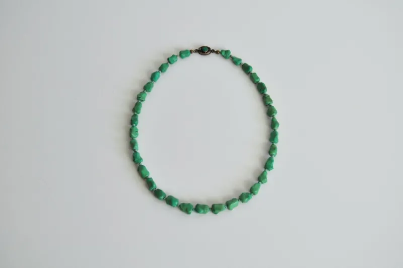 Pamono Vintage Necklace with Genuine Turquoise and Sterling Silver by Erik Poul Fenster, Denmark> Necklaces