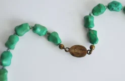 Pamono Vintage Necklace with Genuine Turquoise and Sterling Silver by Erik Poul Fenster, Denmark><noscript><img width=