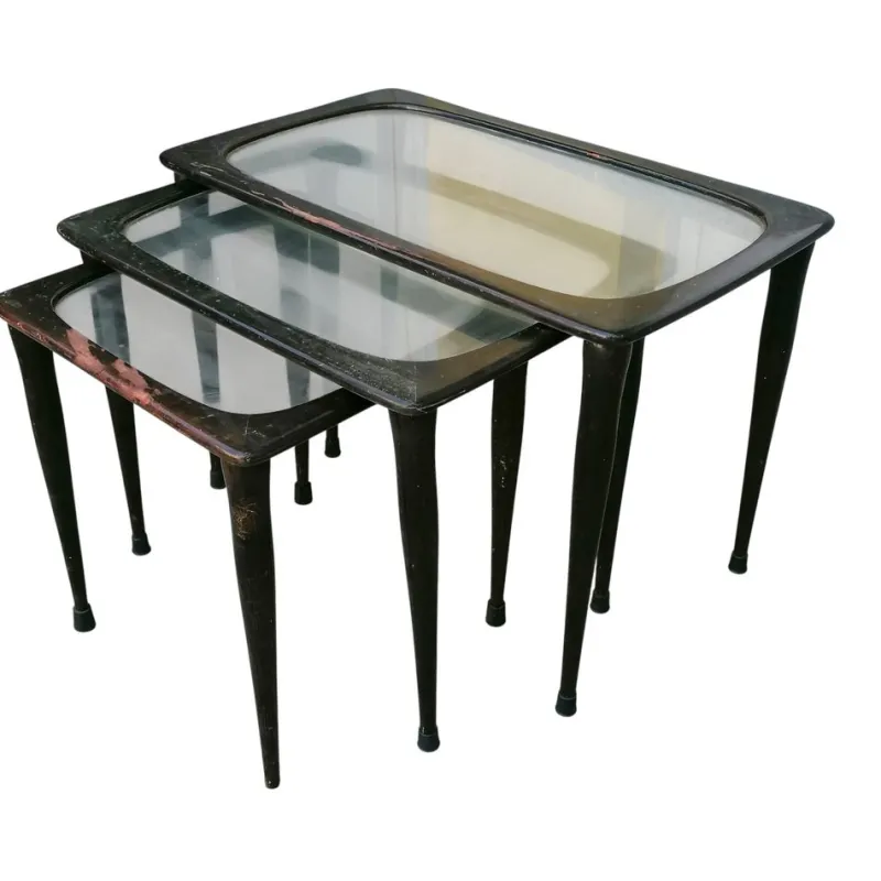 Pamono Vintage Nesting Tables, 1950s, Set of 3> Coffee & Side Tables