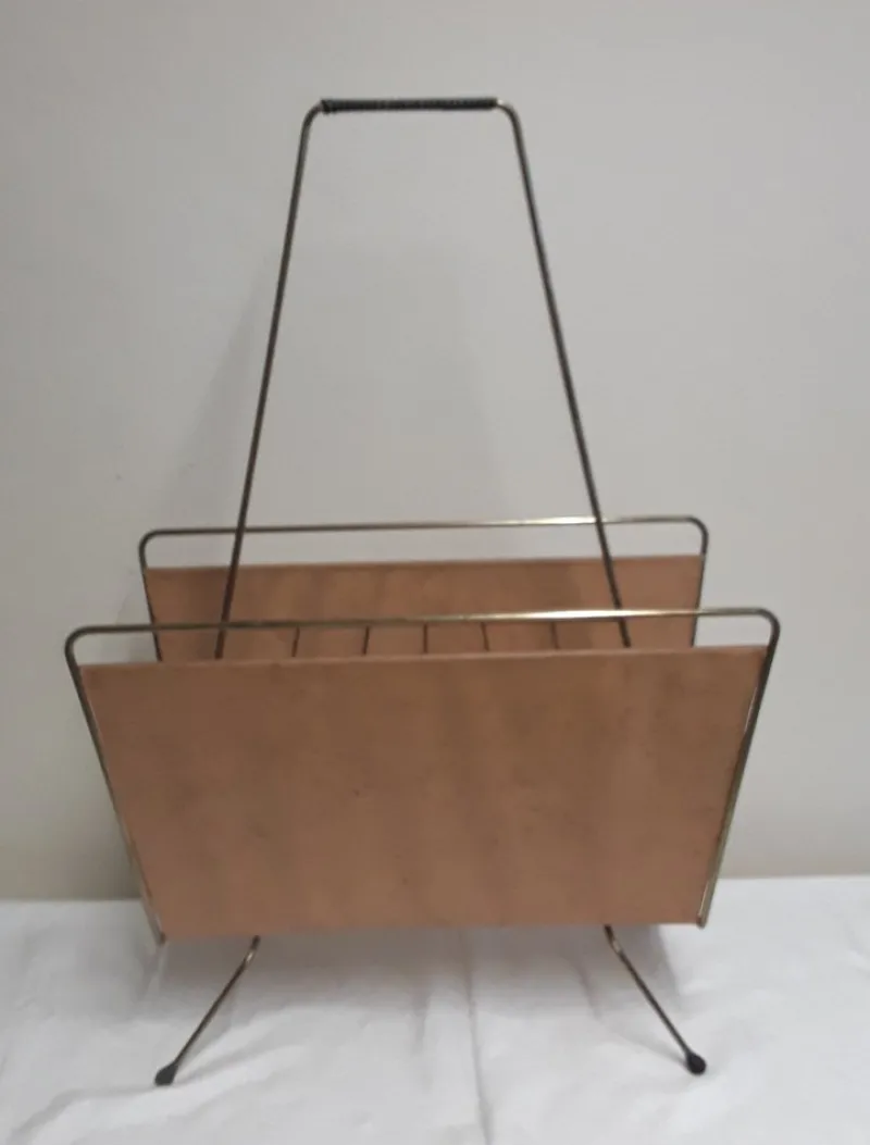Pamono Vintage Newspaper Stands in Brass, 1970s> Magazine Racks