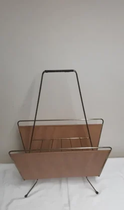 Pamono Vintage Newspaper Stands in Brass, 1970s><noscript><img width=