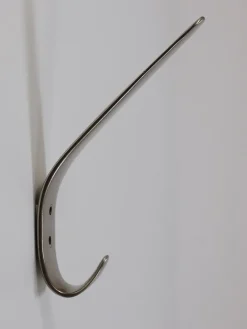 Pamono Vintage Nickel-Plated Brass Wall Hook by Carl Auböck, Austria, 1950s><noscript><img width=
