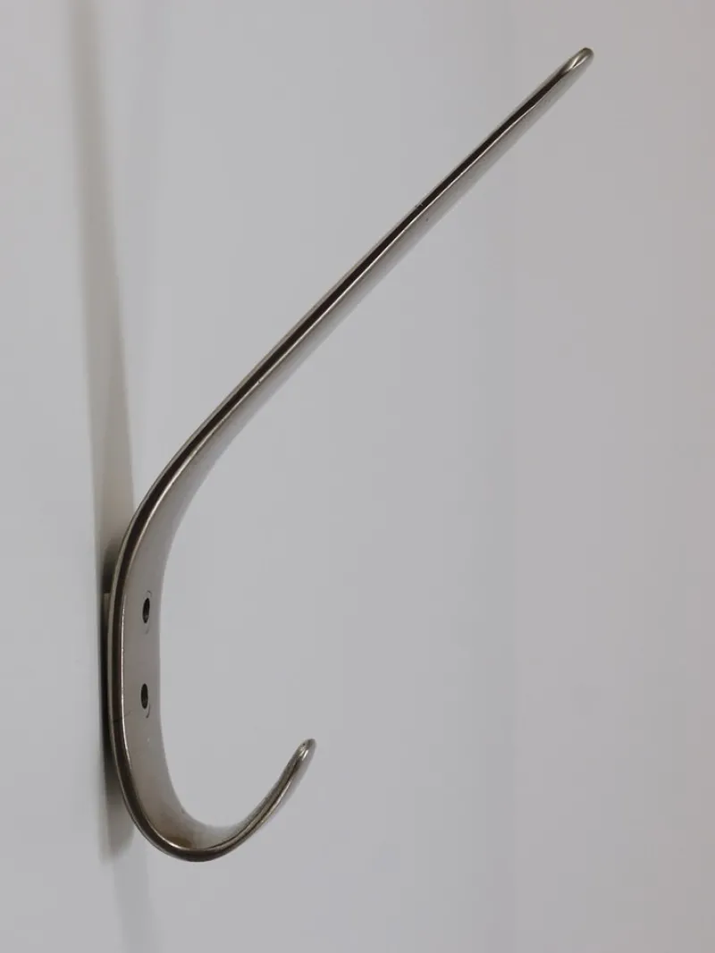 Pamono Vintage Nickel-Plated Brass Wall Hook by Carl Auböck, Austria, 1950s> Racks, Hooks & Valets