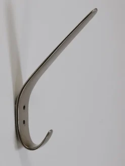 Pamono Vintage Nickel-Plated Brass Wall Hook by Carl Auböck, Austria, 1950s><noscript><img width=