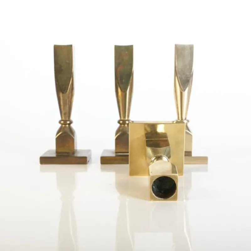Online Pamono Vintage Norwegian Brass Candlesticks, Set of 4