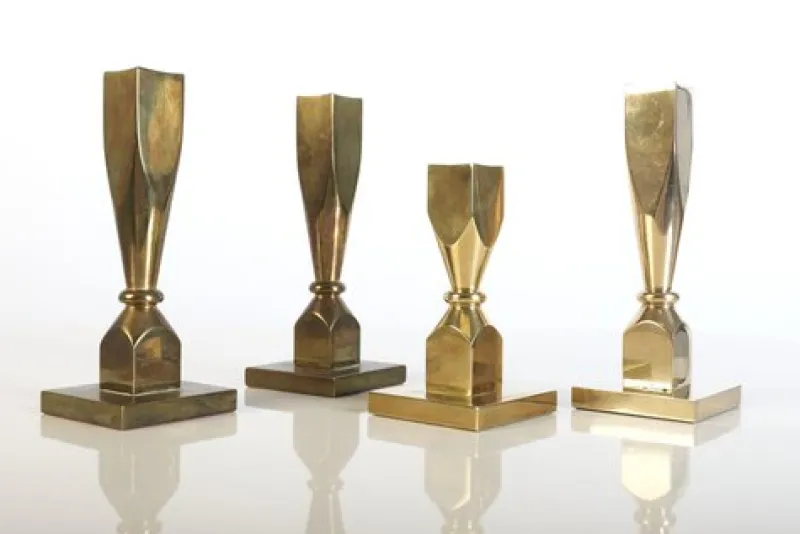 Online Pamono Vintage Norwegian Brass Candlesticks, Set of 4