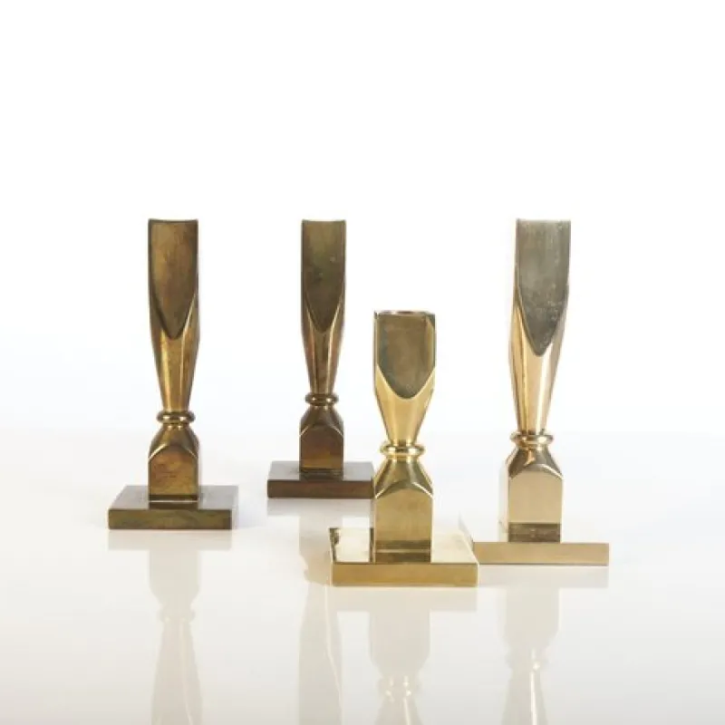 Online Pamono Vintage Norwegian Brass Candlesticks, Set of 4