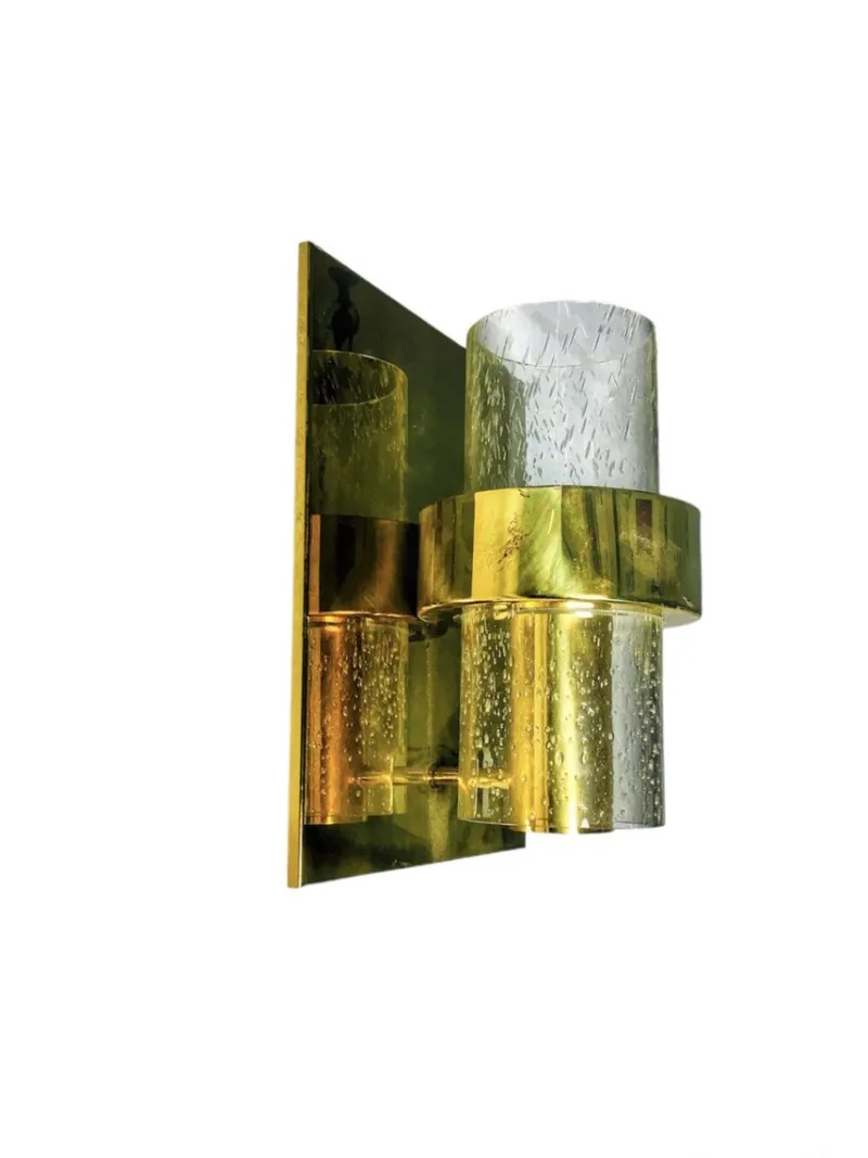 Clearance Pamono Vintage Norwegian Hovik Wall Lamp attributed to Jonas Hidle for Hadeland Glassverk, 1970s