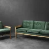 New Pamono Vintage Norwegian Rosewood and Bottle Green Velour Sofa and Chair by Knut Sæter for Vatne Møbler, 1960s, Set of 2