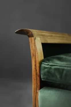 New Pamono Vintage Norwegian Rosewood and Bottle Green Velour Sofa and Chair by Knut Sæter for Vatne Møbler, 1960s, Set of 2