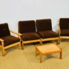 New Pamono Vintage Oak and Corduroy Modular Living Room Set by Afra & Tobia Scarpa, 1960s, Set of 5