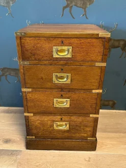 Pamono Vintage Oak Bedside Tables, 1920s, Set of 2><noscript><img width=