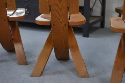 Pamono Vintage Oak Chairs from Seltz, 1970s, Set of 5><noscript><img width=
