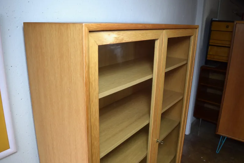 Clearance Pamono Vintage Oak Display Cabinet from Bornhold, 1960s