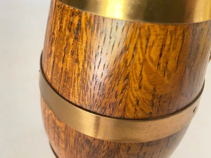 Hot Pamono Vintage Oak Jug by Gerard Lafitte, 1930s