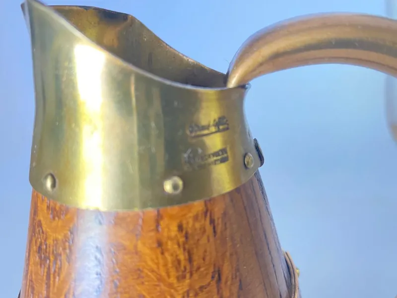 Hot Pamono Vintage Oak Jug by Gerard Lafitte, 1930s