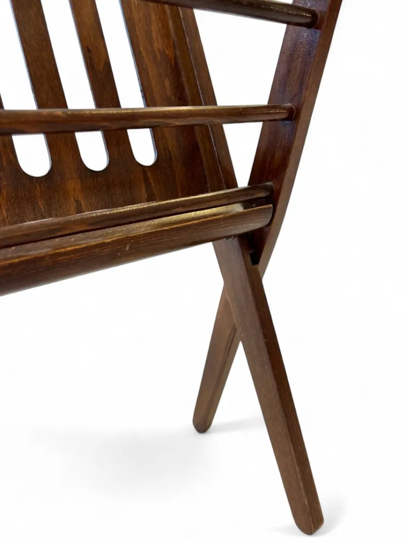 Pamono Vintage Oak Magazine Rack by Cees Braakman for Stol Kamnik, 1960> Magazine Racks