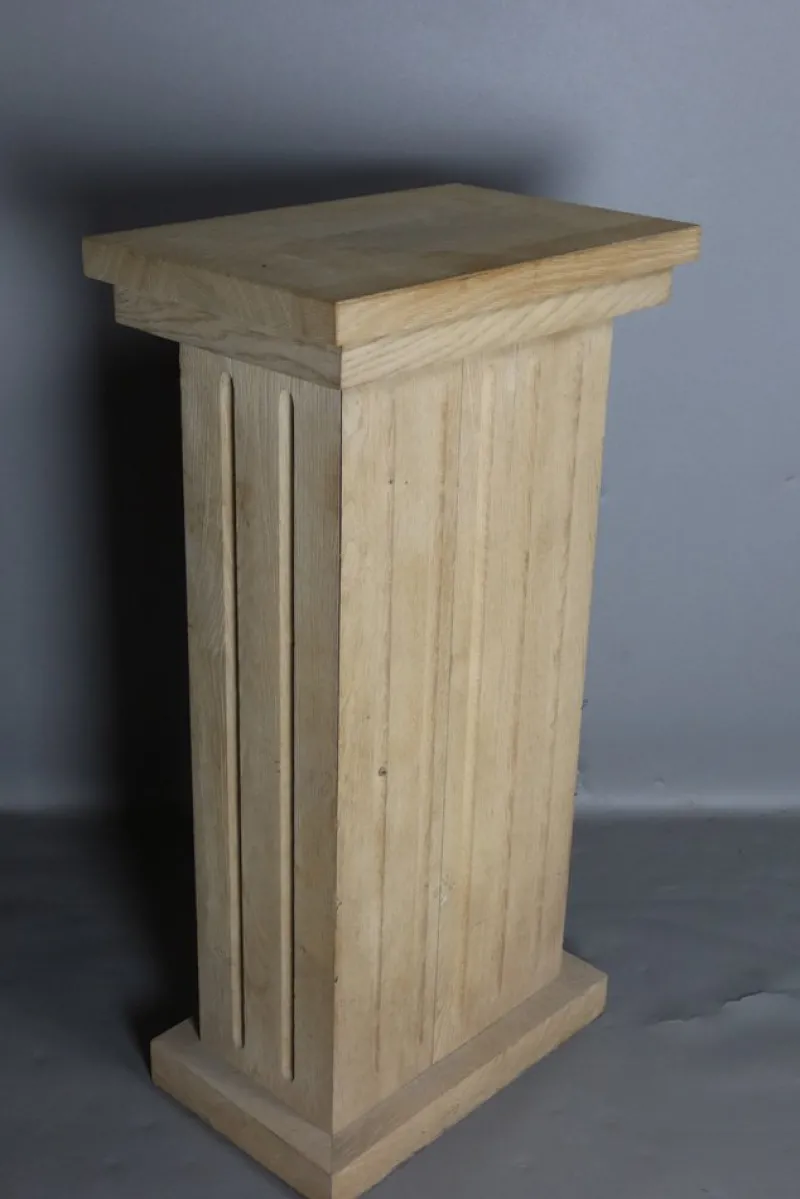 Pamono Vintage Oak Pedestal> Pedestals And Columns