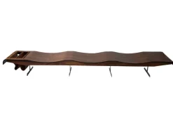Pamono Vintage Onda Bench with Magazine Rack by Jorge Zalszupin for Atelier Moveis, 1950s