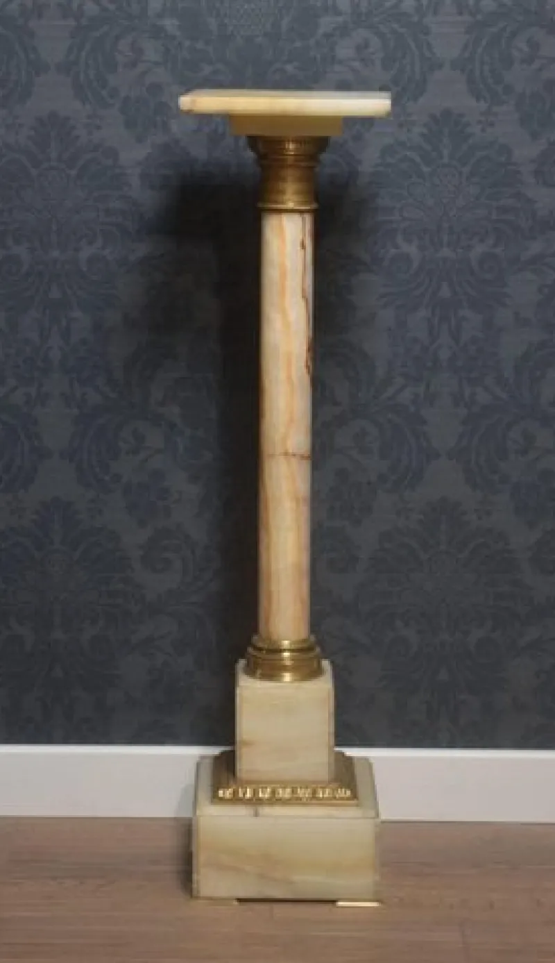 Pamono Vintage Onyx Pedestal> Pedestals And Columns