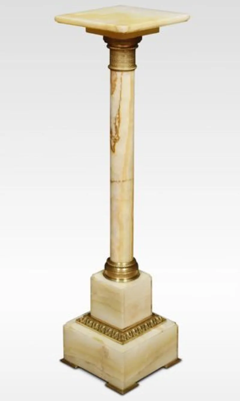 Pamono Vintage Onyx Pedestal> Pedestals And Columns