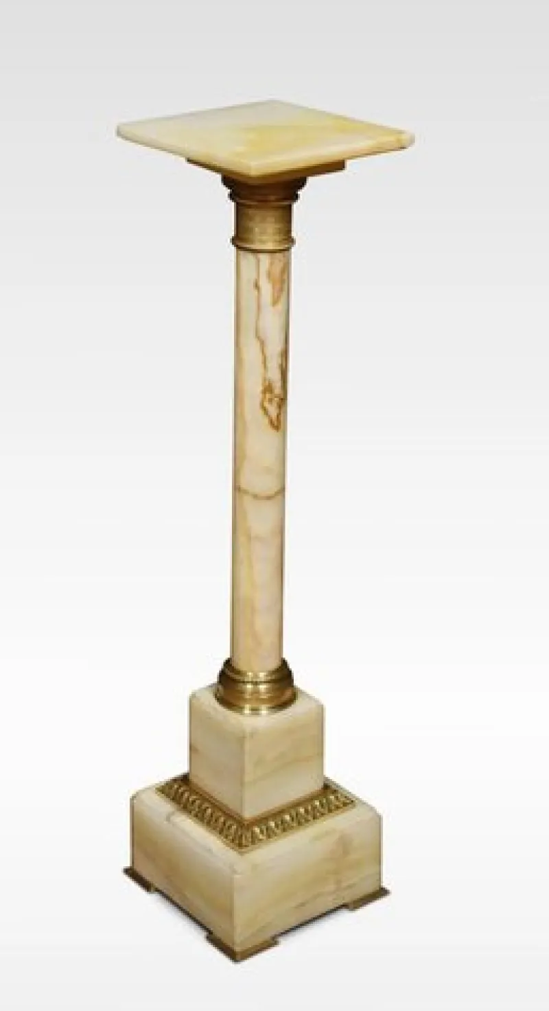 Pamono Vintage Onyx Pedestal> Pedestals And Columns