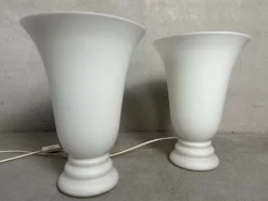 Pamono Vintage Opaline Lamps, 1970s, Set of 2> Table Lamps