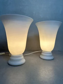 Pamono Vintage Opaline Lamps, 1970s, Set of 2><noscript><img width=