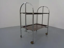 Outlet Pamono Vintage Optic Rosewood Pressalit Tea Cart, 1970s