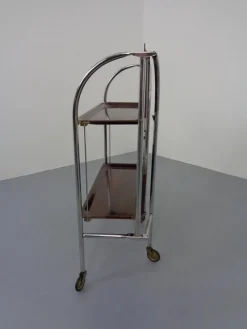 Outlet Pamono Vintage Optic Rosewood Pressalit Tea Cart, 1970s