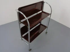 Outlet Pamono Vintage Optic Rosewood Pressalit Tea Cart, 1970s