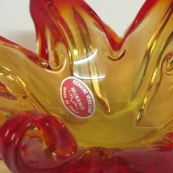 Pamono Vintage Orange Murano Glass Bowl><noscript><img width=