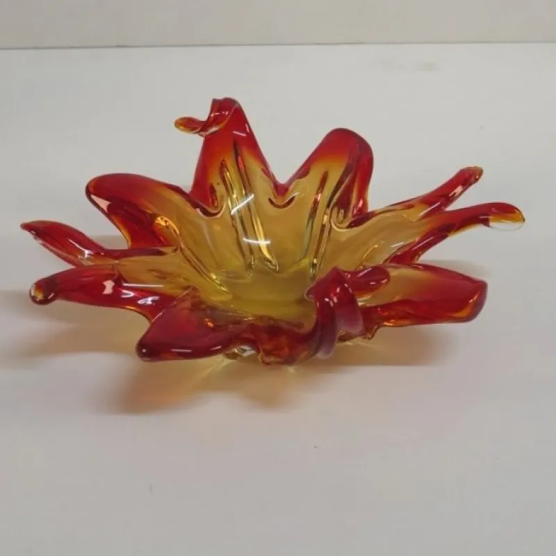 Pamono Vintage Orange Murano Glass Bowl> Bowls