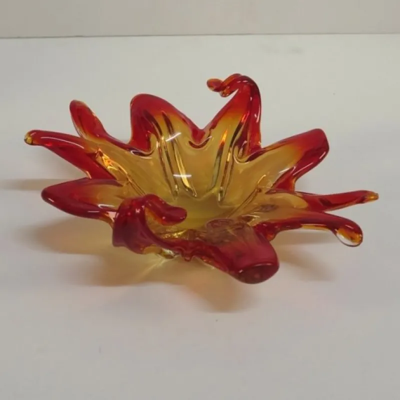 Pamono Vintage Orange Murano Glass Bowl> Bowls
