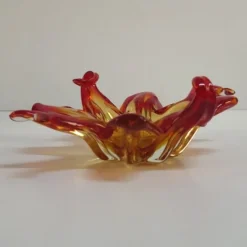 Pamono Vintage Orange Murano Glass Bowl><noscript><img width=