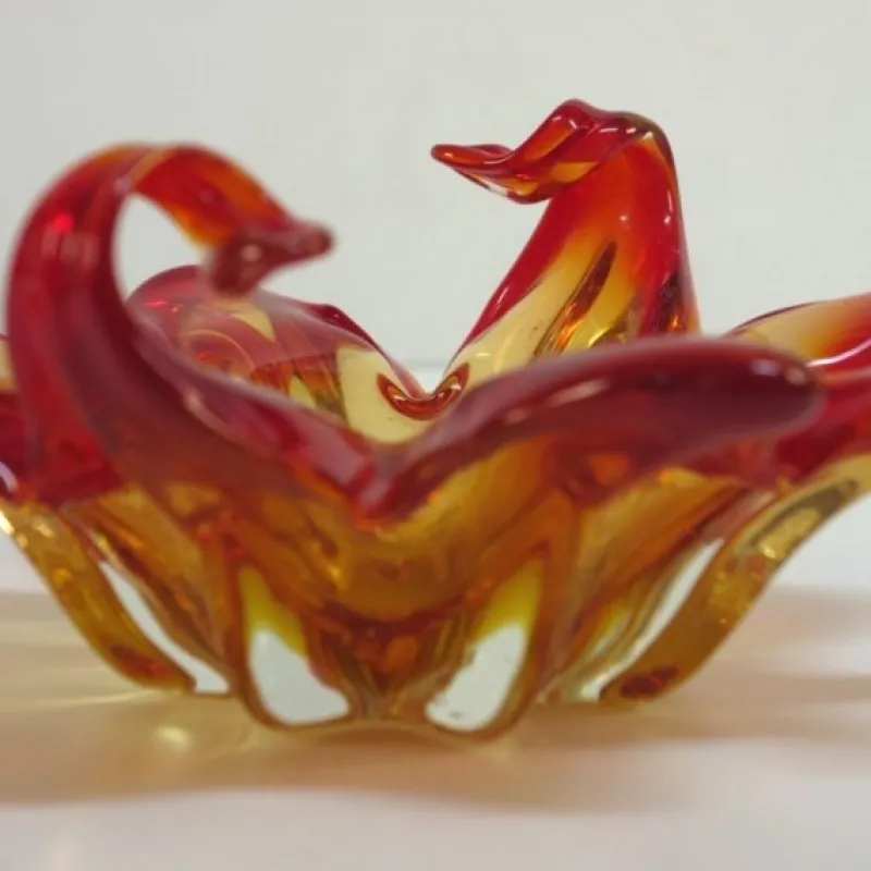 Pamono Vintage Orange Murano Glass Bowl> Bowls