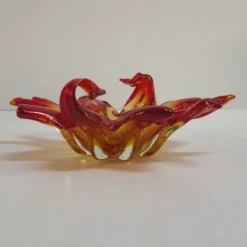 Pamono Vintage Orange Murano Glass Bowl><noscript><img width=