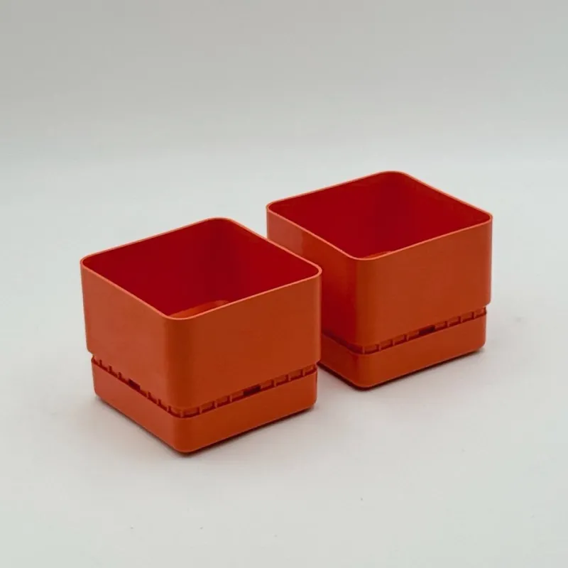 Pamono Vintage Orange Planters by Nena Balsari for Vastill / Reflex, Italy, 1970s, Set of 2> Planters And Jardiniere