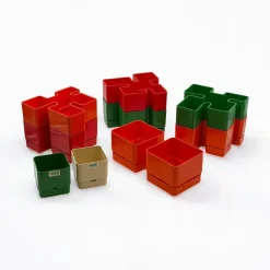 Pamono Vintage Orange Planters by Nena Balsari for Vastill / Reflex, Italy, 1970s, Set of 2><noscript><img width=