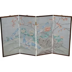 Outlet Pamono Vintage Oriental Room Divider with Birds and Flowers