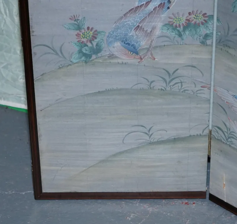 Outlet Pamono Vintage Oriental Room Divider with Birds and Flowers