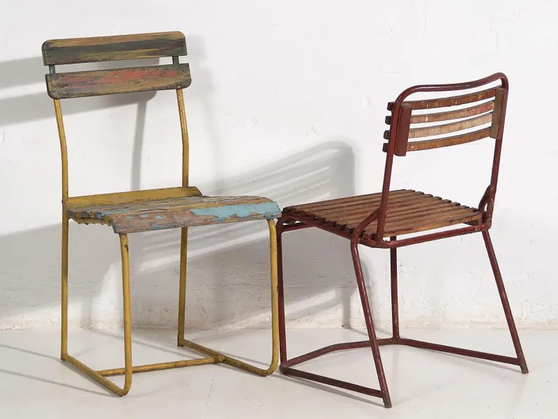 Clearance Pamono Vintage Outdoor Chairs, 1920, Set of 4