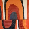 Sale Pamono Vintage Painting in Lime, Clay, Plaster and Waxed Concrete by Véronique Lamothe