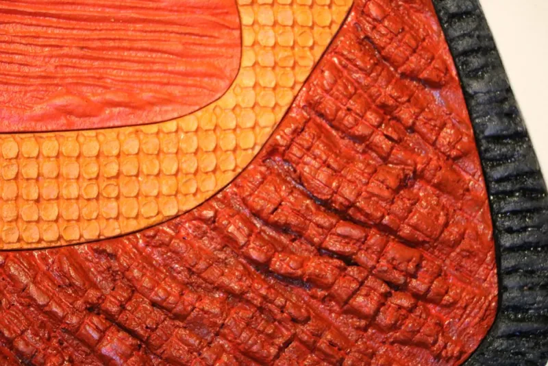 Sale Pamono Vintage Painting in Lime, Clay, Plaster and Waxed Concrete by Véronique Lamothe