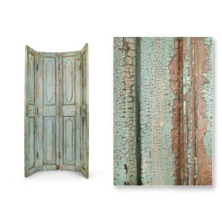 Clearance Pamono Vintage Patinated 4-Door Room Divider