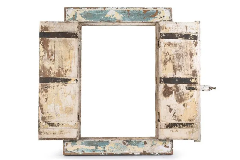 Pamono Vintage Patinated Wooden Room Divider> Room Dividers & Screens