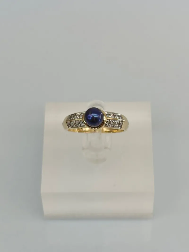 Clearance Pamono Vintage Pearl Gold Ring with Diamonds, 1970s